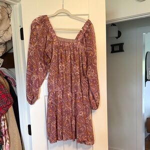 A beautiful soul Floral Paisley Long Sleeve Dress